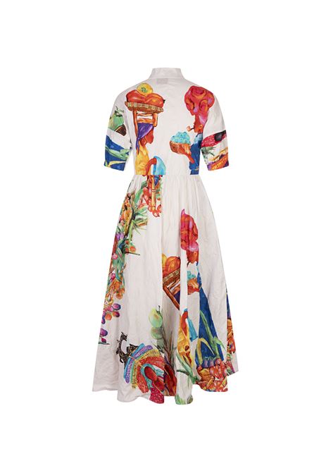 Abito Midi Bianco Stampato STELLA JEAN | SS25SJA211D013